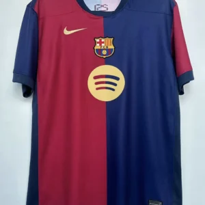 Barcelona hemmatröja blå och vinröd 2024/25 med eget namn och nummer, framsida