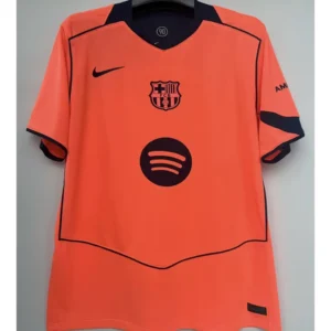 Barcelona tredjetröja orange 2025/26 med eget namn och nummer, framsida