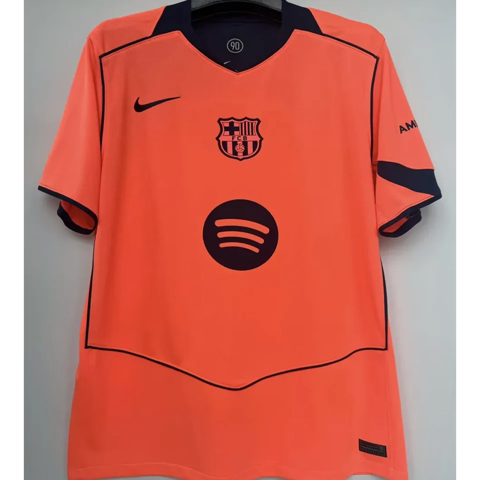 Barcelona tredjetröja orange 2025/26 med eget namn och nummer, framsida