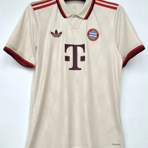 Bayern München tredjetröja beige 2024/25 med eget namn och nummer, framsida