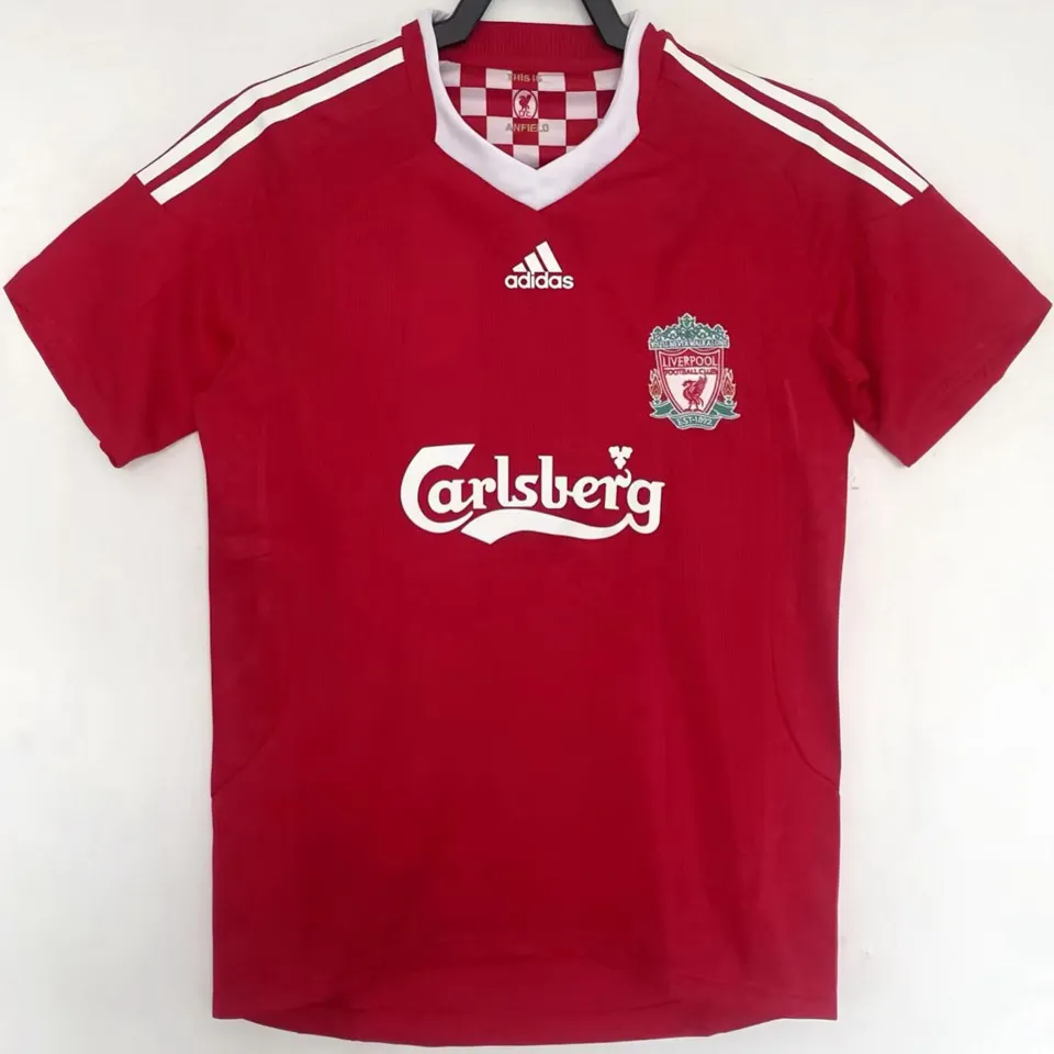 Liverpool hemmatröja retro röd 2008/10 med eget namn och nummer, framsida