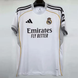 Real Madrid hemmatröja vuxen 2026 matchtröja med eget namn och nummer tryck