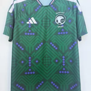 Saudiarabien hemmatröja supporterversion grön 2026/27 med eget namn och nummer, framsida