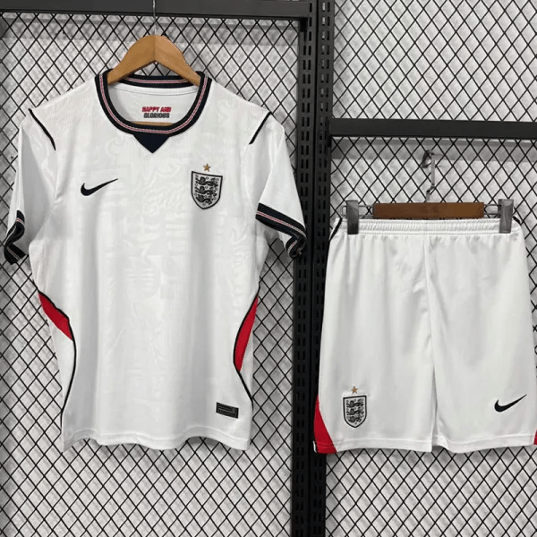 England hemmatröja VM 2026 barn med eget namn och nummer tryck