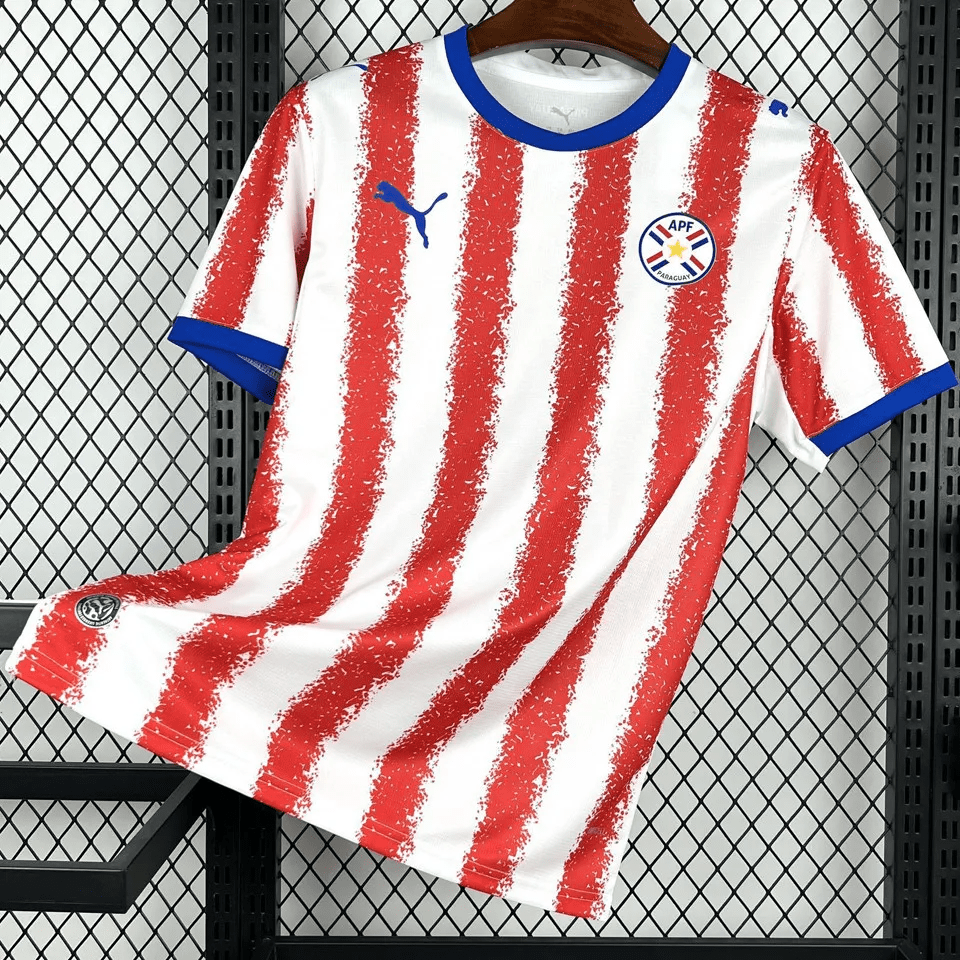 Paraguay hemmatröja VM 2026 med eget namn och nummer tryck