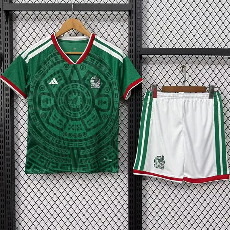 Mexiko hemmatröja VM 2026 barn med eget namn och nummer tryck