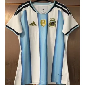 Argentina hemmatröja dam vit och ljusblå 2026/27 med eget namn och nummer, framsida
