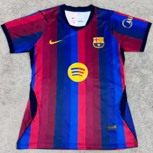 Barcelona hemmatröja dam blågranatröd 2026/27 med eget namn och nummer, framsida