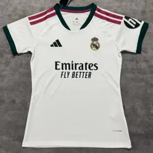 Real Madrid hemmatröja dam vit 2026/27 med eget namn och nummer, framsida